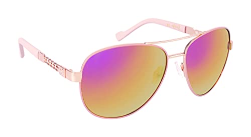 Jessica Simpson Women's J5596 Classic Metal Aviator Pilot Sunglasses with UV400 Protection - Glamorous Sunglasses for Women, 60mm