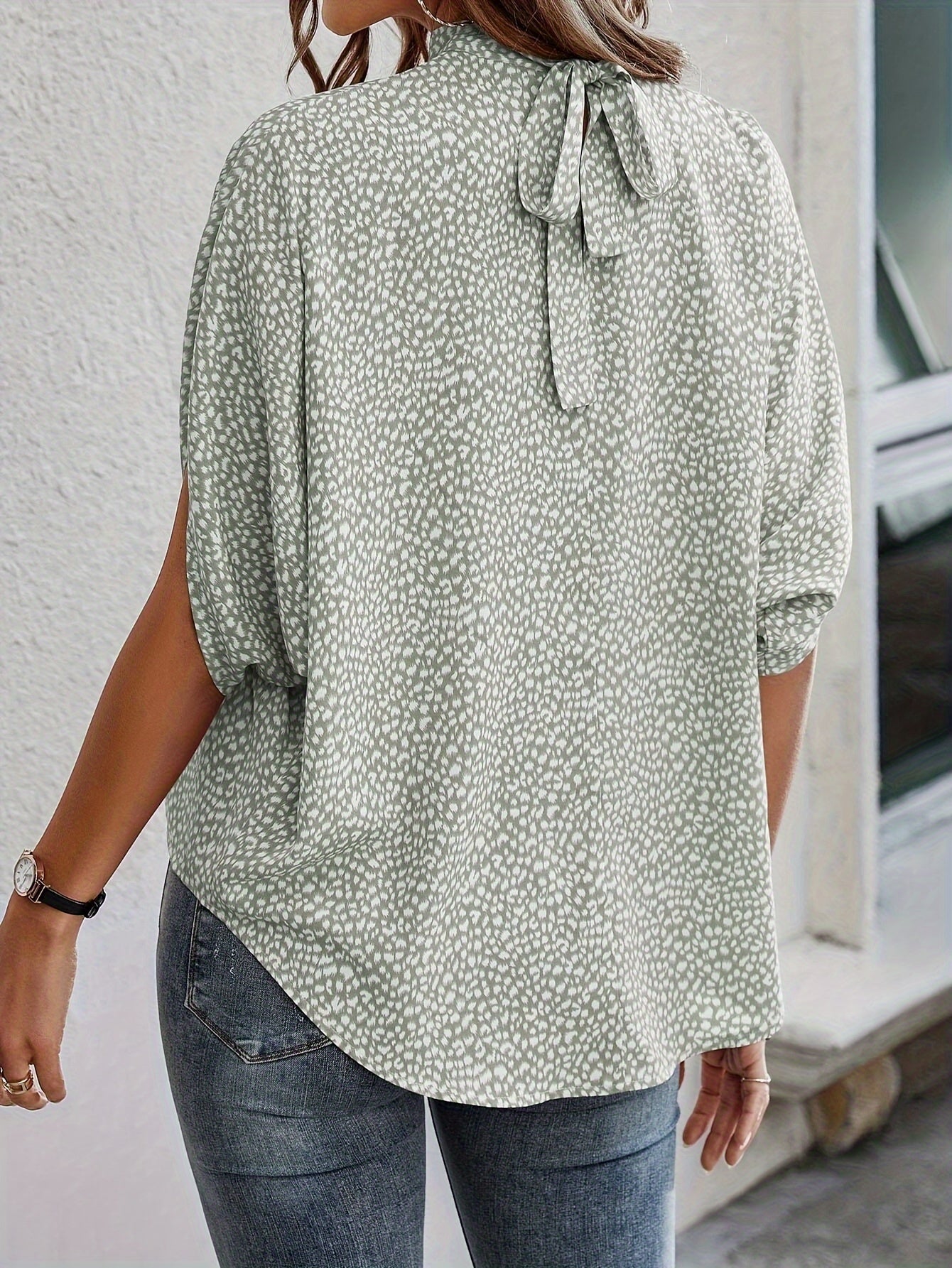 Groene Print Blouse