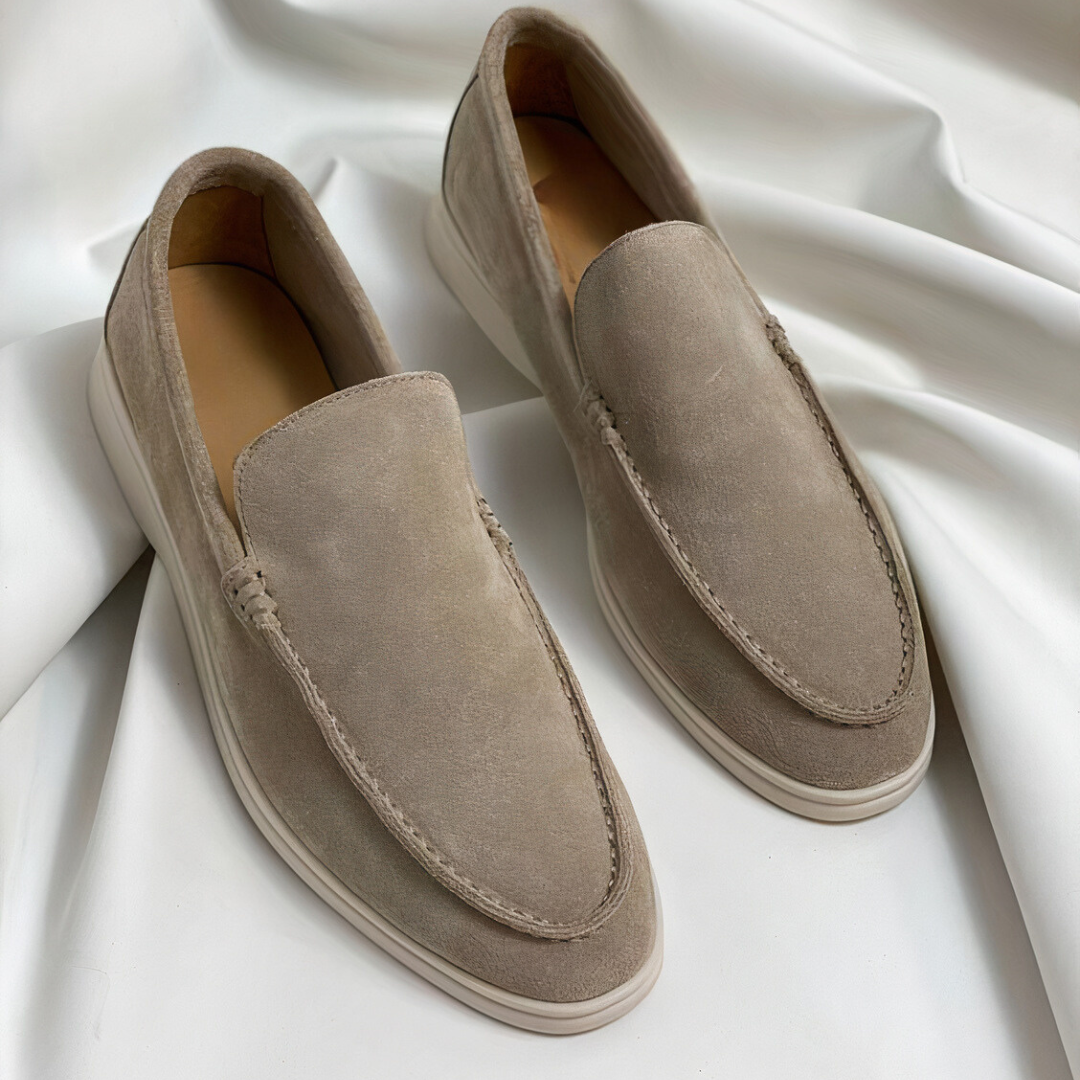 Beige Suède Loafers