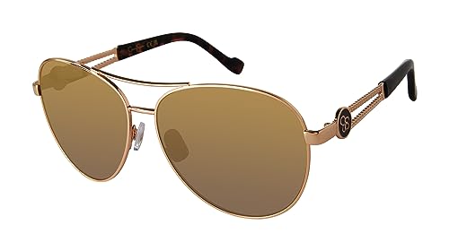 Jessica Simpson Women's J5596 Classic Metal Aviator Pilot Sunglasses with UV400 Protection - Glamorous Sunglasses for Women, 60mm