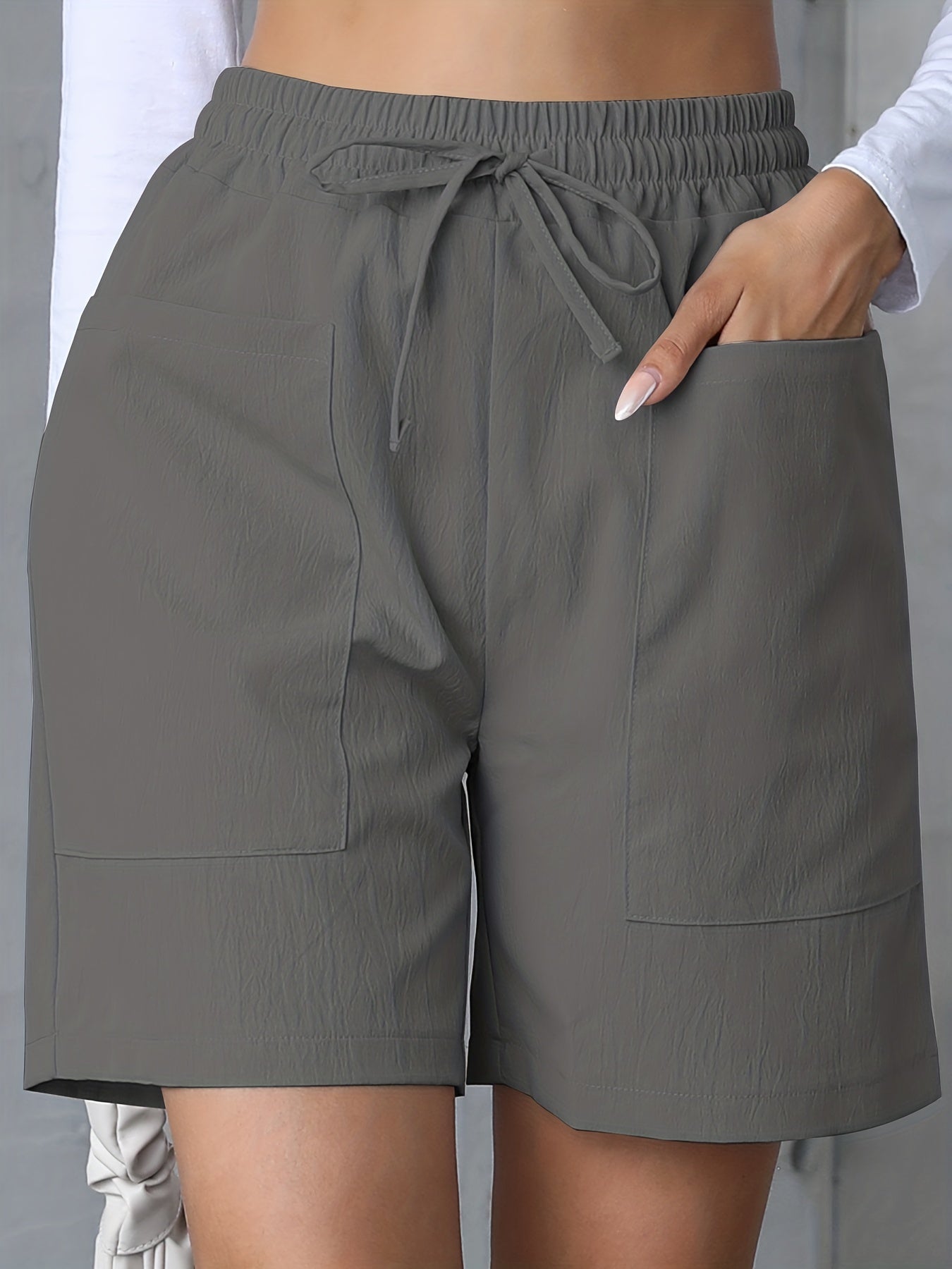 Bruine Trekkoord Shorts