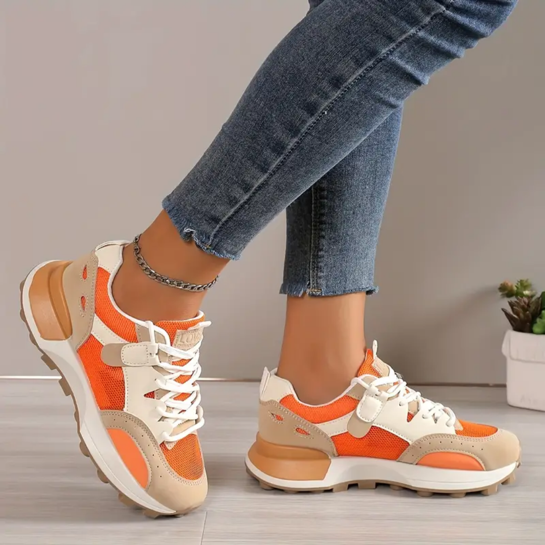 Sarah | Casual damessneakers met kleurblokken