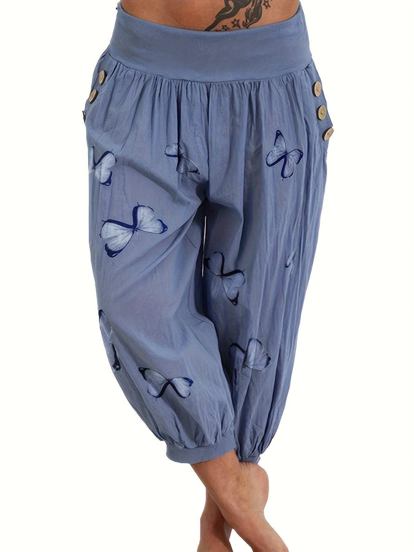 Blauwe Vlinder Capri Broek