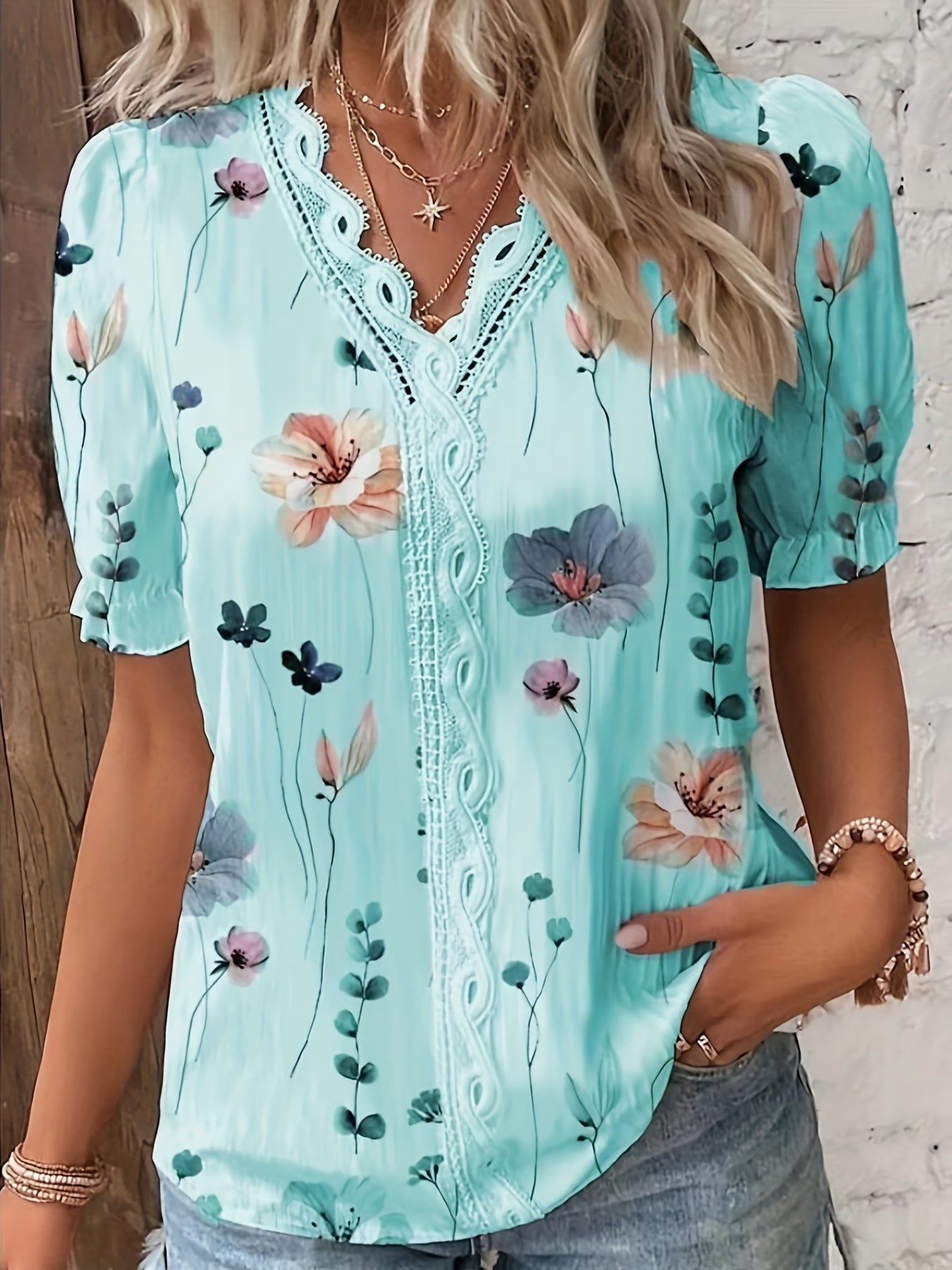 Lichtgroene Boho Blouse - DriDa