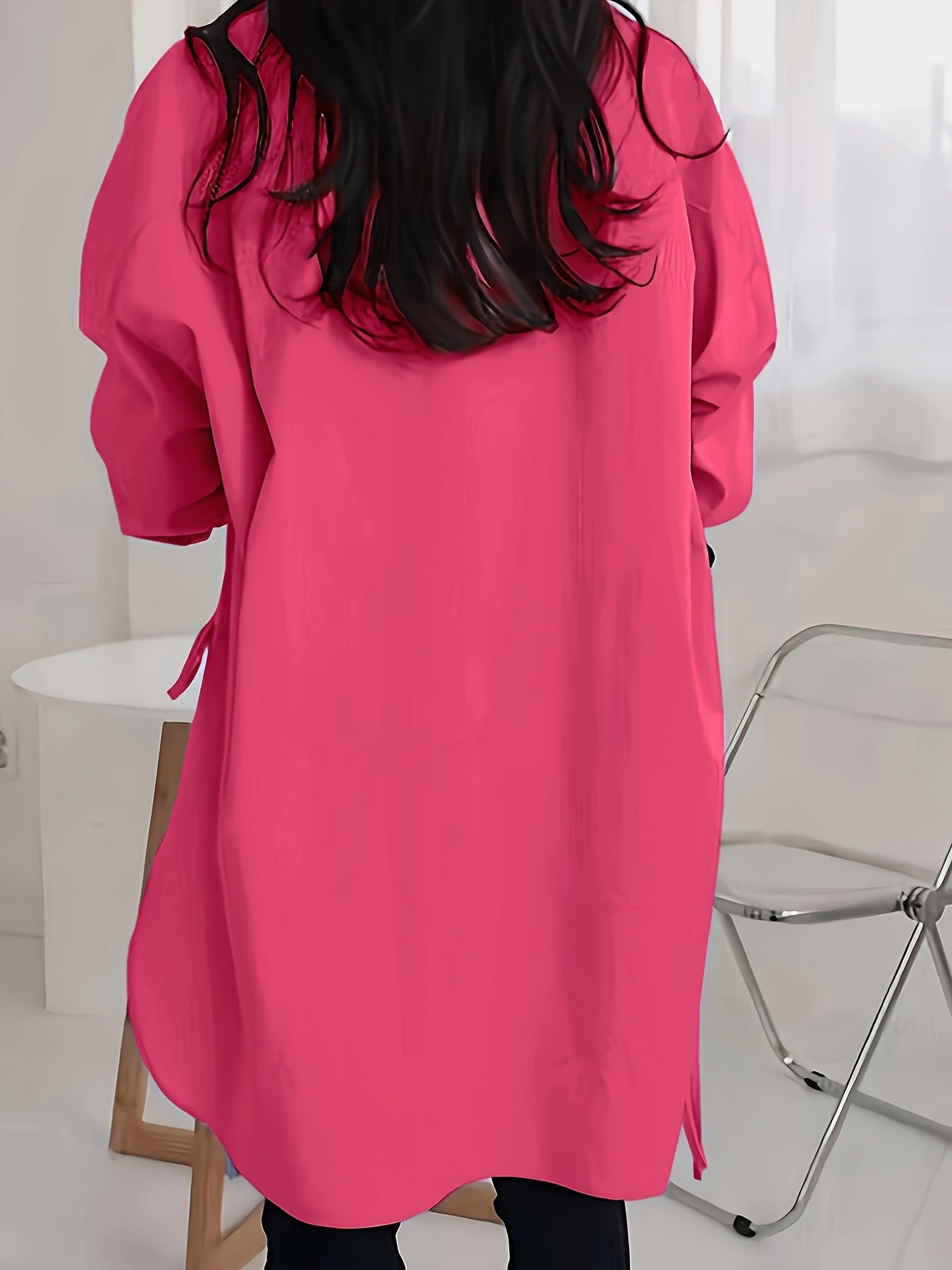 Blauwe Asymmetrische Blouse - Lena