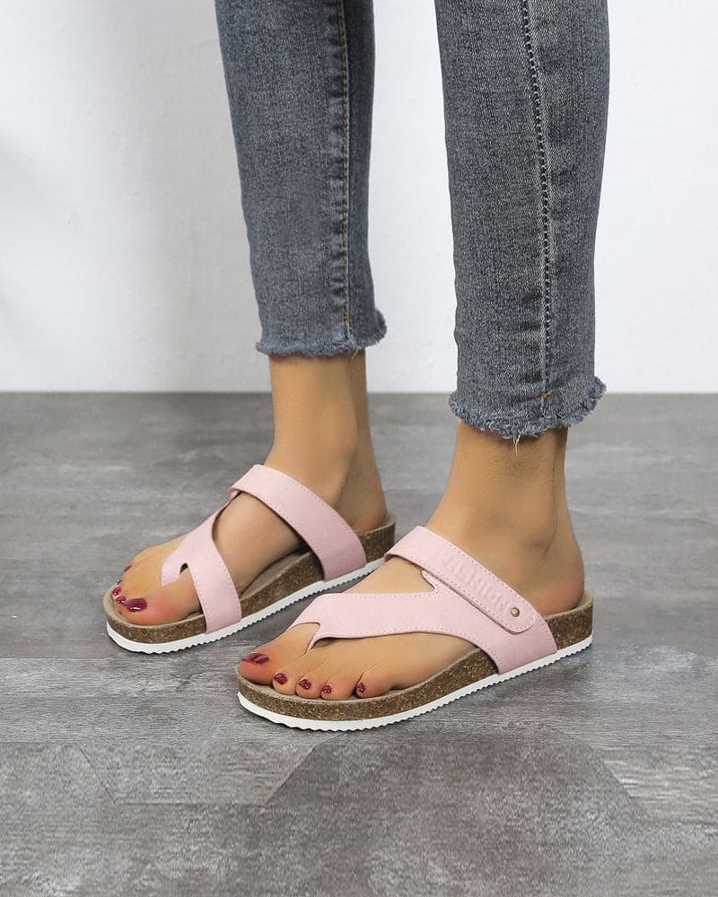 Yara Comfortabele leren slippers