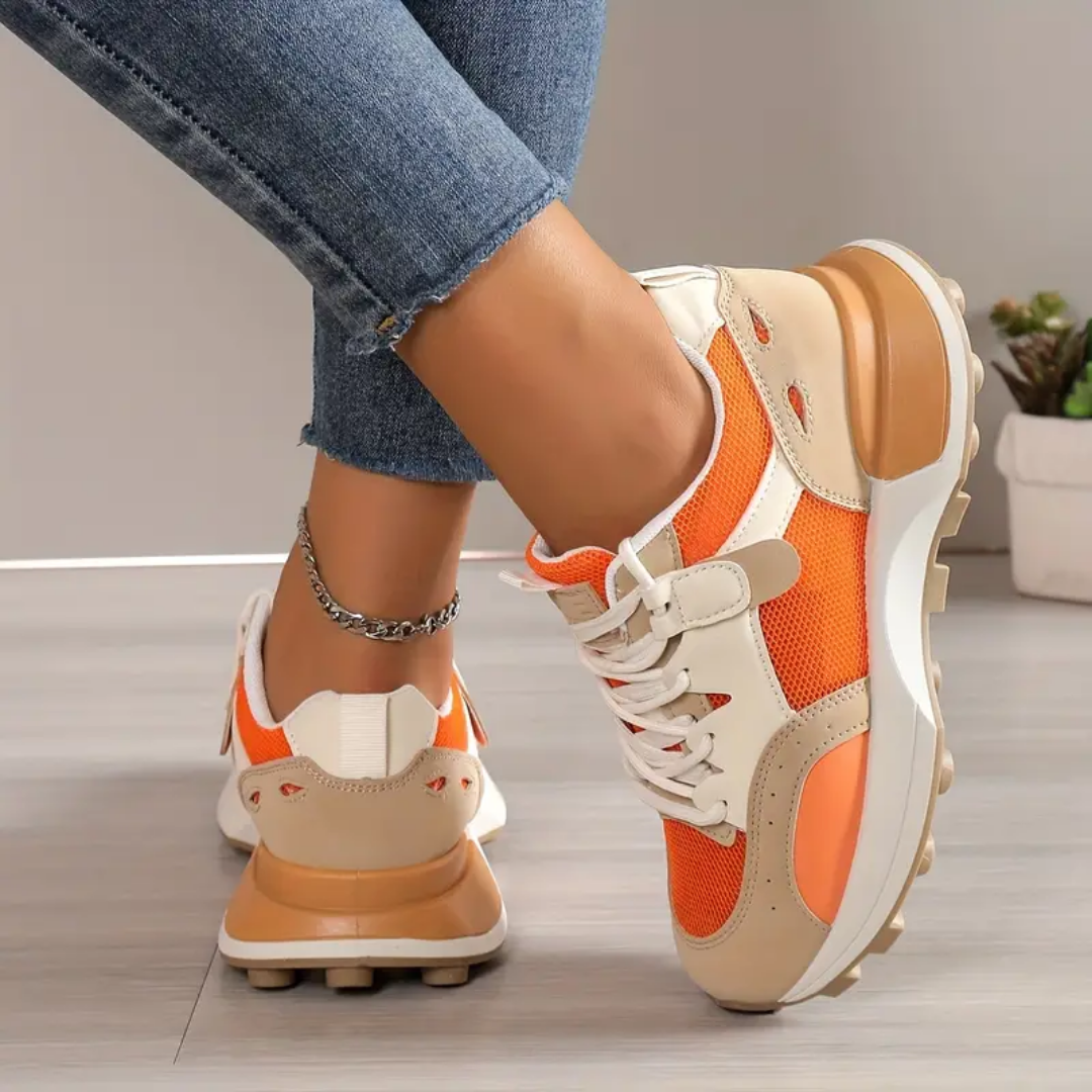 Sarah | Casual damessneakers met kleurblokken