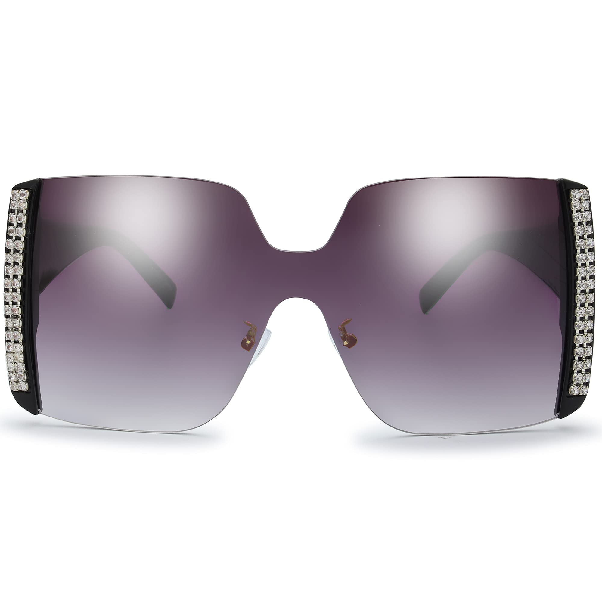 The Fresh Women's Square Jackie O Hybrid Butterfly Fashion Sunglasses - Exquisite Packaging (727704-Crystal brown/Black paint, Gradient Brown)