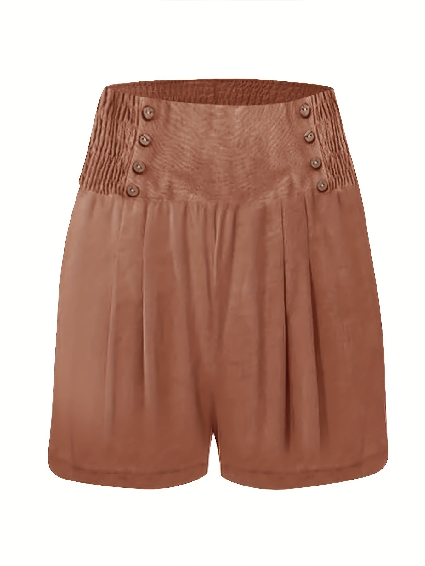 Beige Knoopsluiting Shorts - Emma