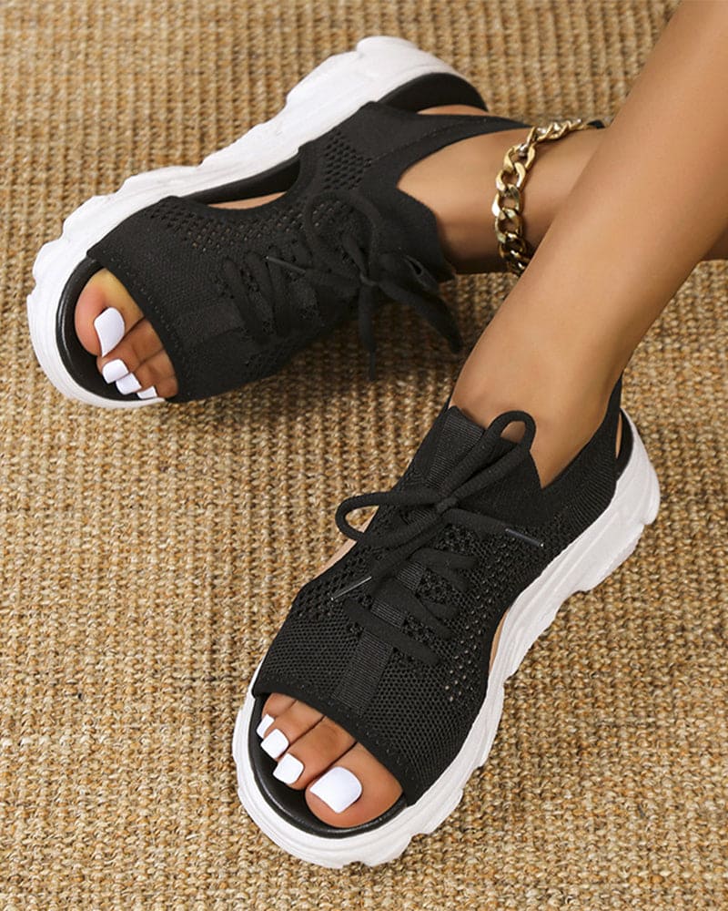 Mabel Casual Platte Sandalen Met Dikke Zachte Zool