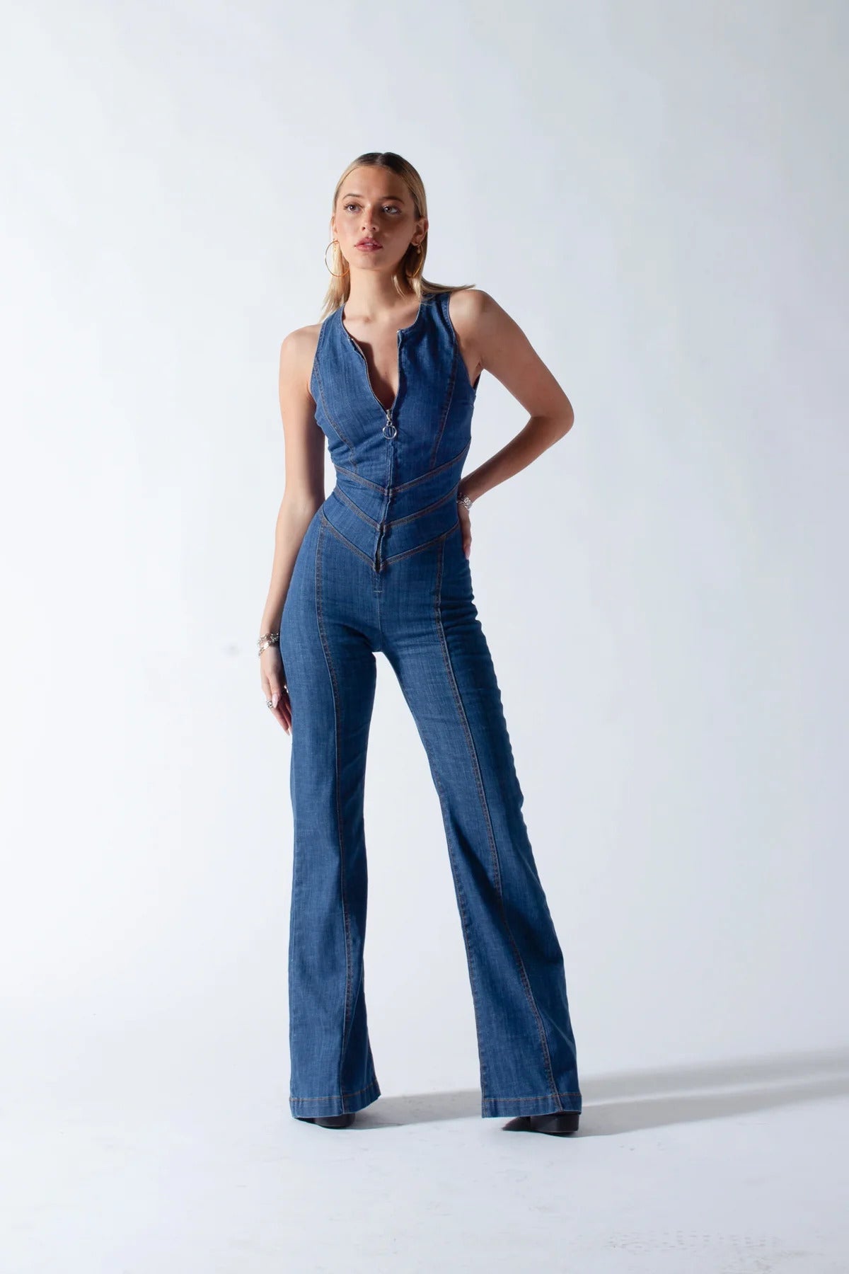 Lily Spijkerstof Jumpsuit