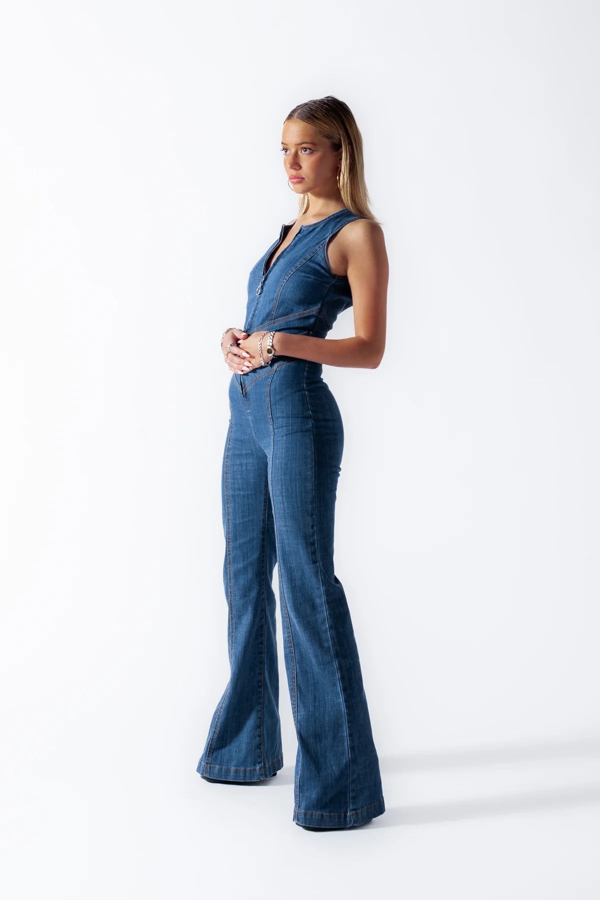 Lily Spijkerstof Jumpsuit