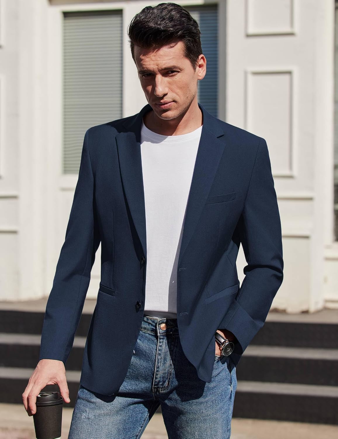 COOFANDY Mens Casual Sport Coat Slim Fit Lightweight Blazers Jacket Two Button Business Suit Jackets