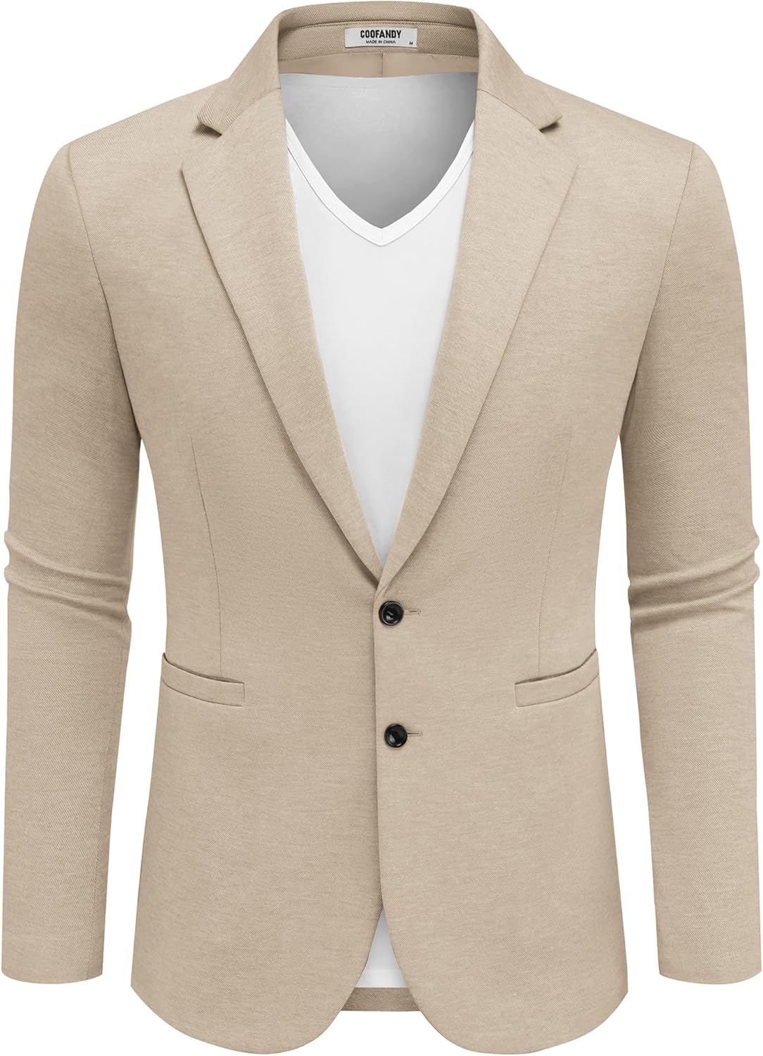 COOFANDY Men's Casual Knit Blazer Two Button Lightweight Sport Coats Suit Jacket