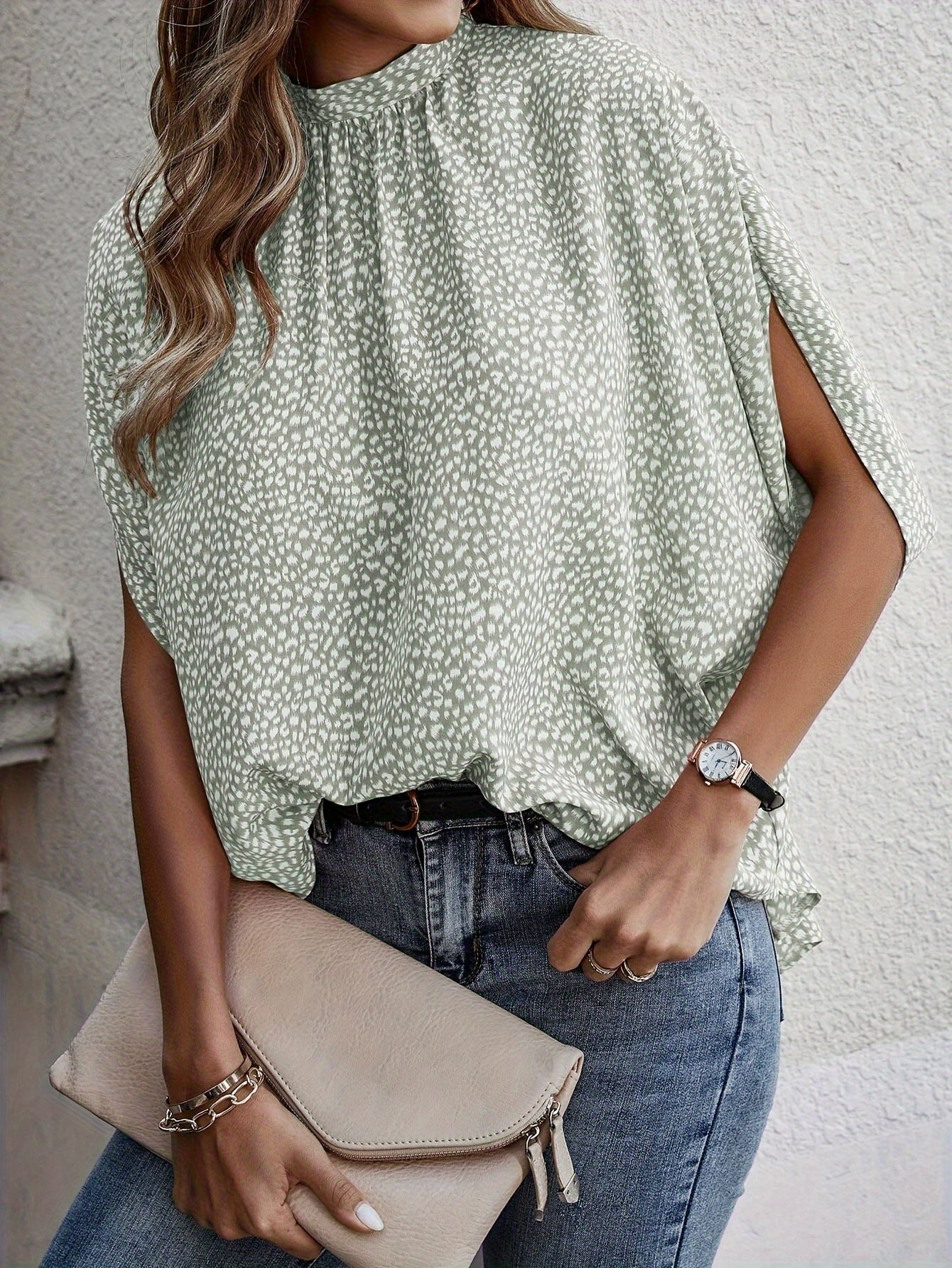 Groene Print Blouse