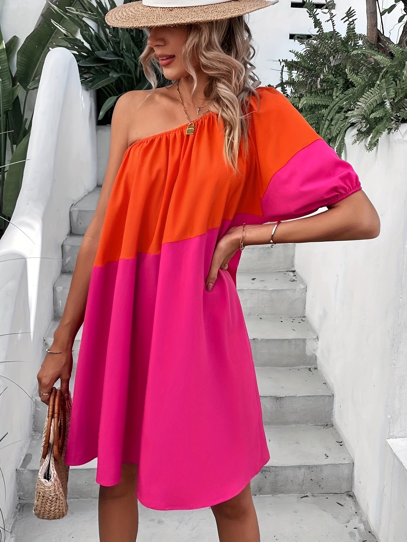 Roze Asymmetrische Jurk - DriDa