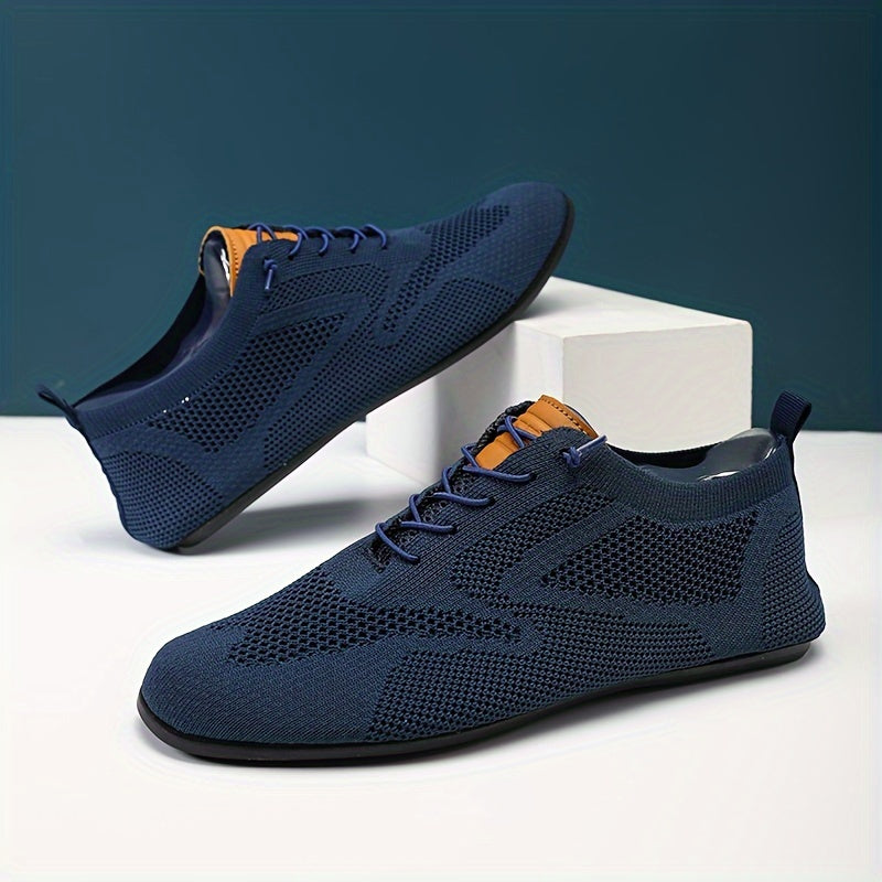 Blauwe Gebreide Sneakers