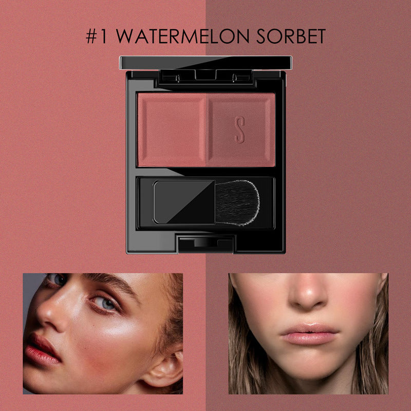 Tweekleurige blush-matte afwerking DriDa