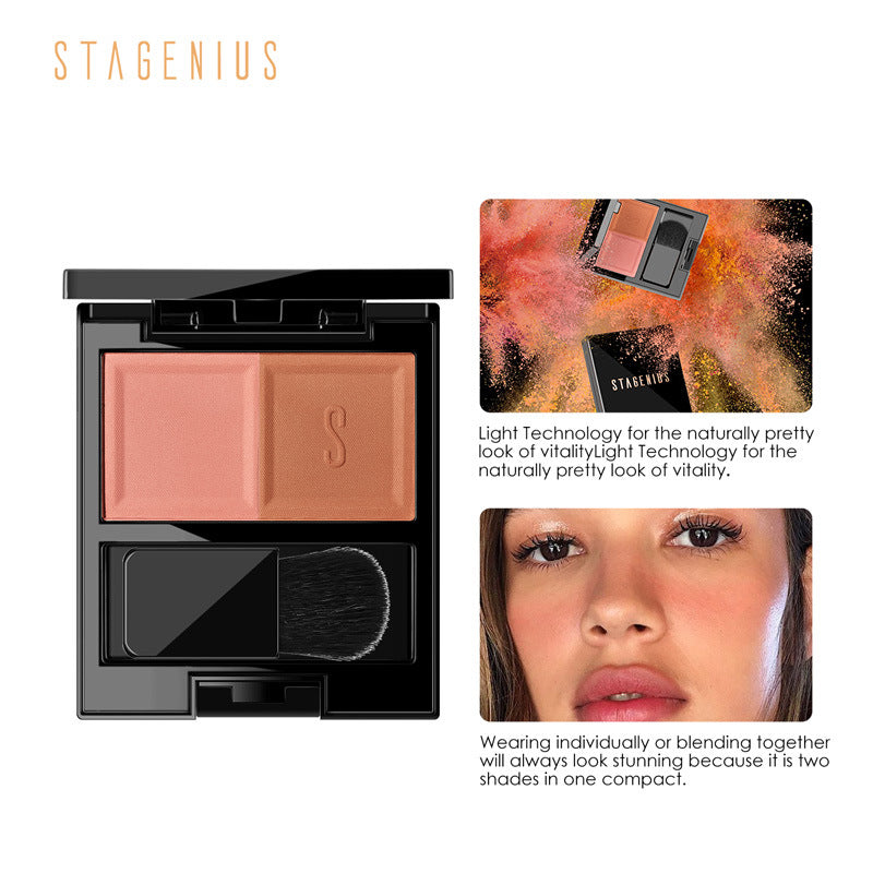 Tweekleurige blush-matte afwerking DriDa