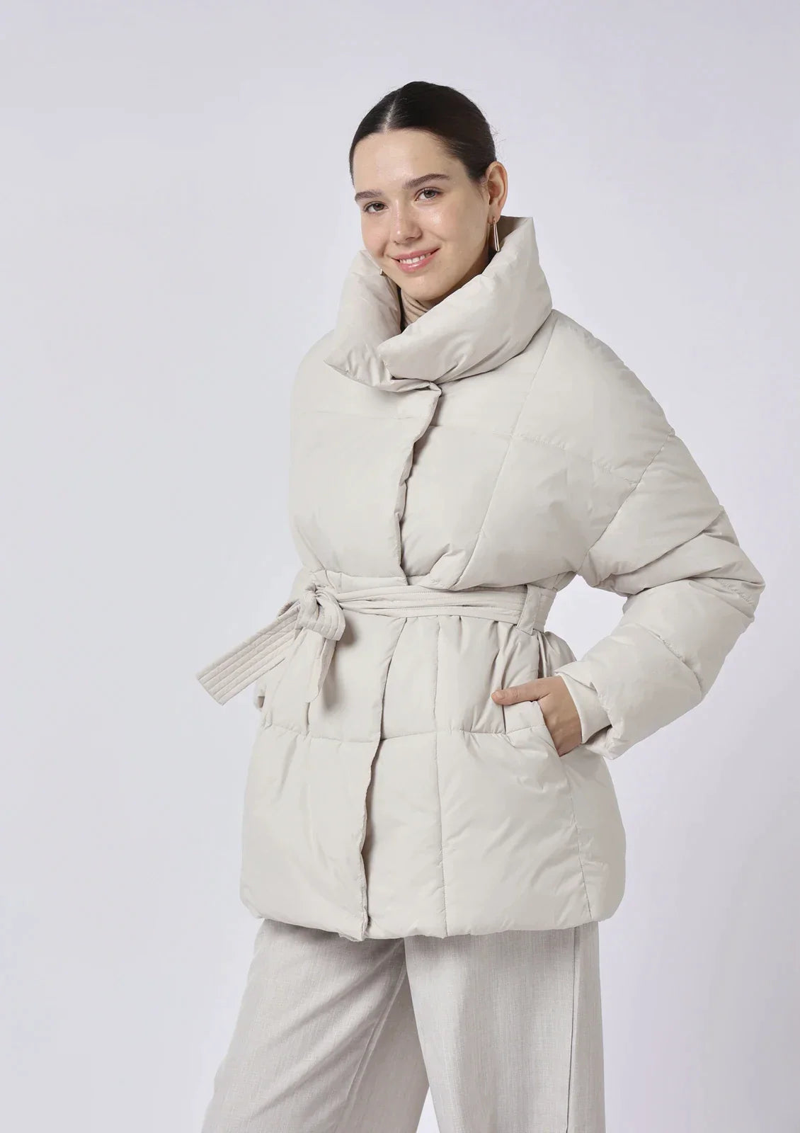 BellaVile Mid Lange Puffer Jas