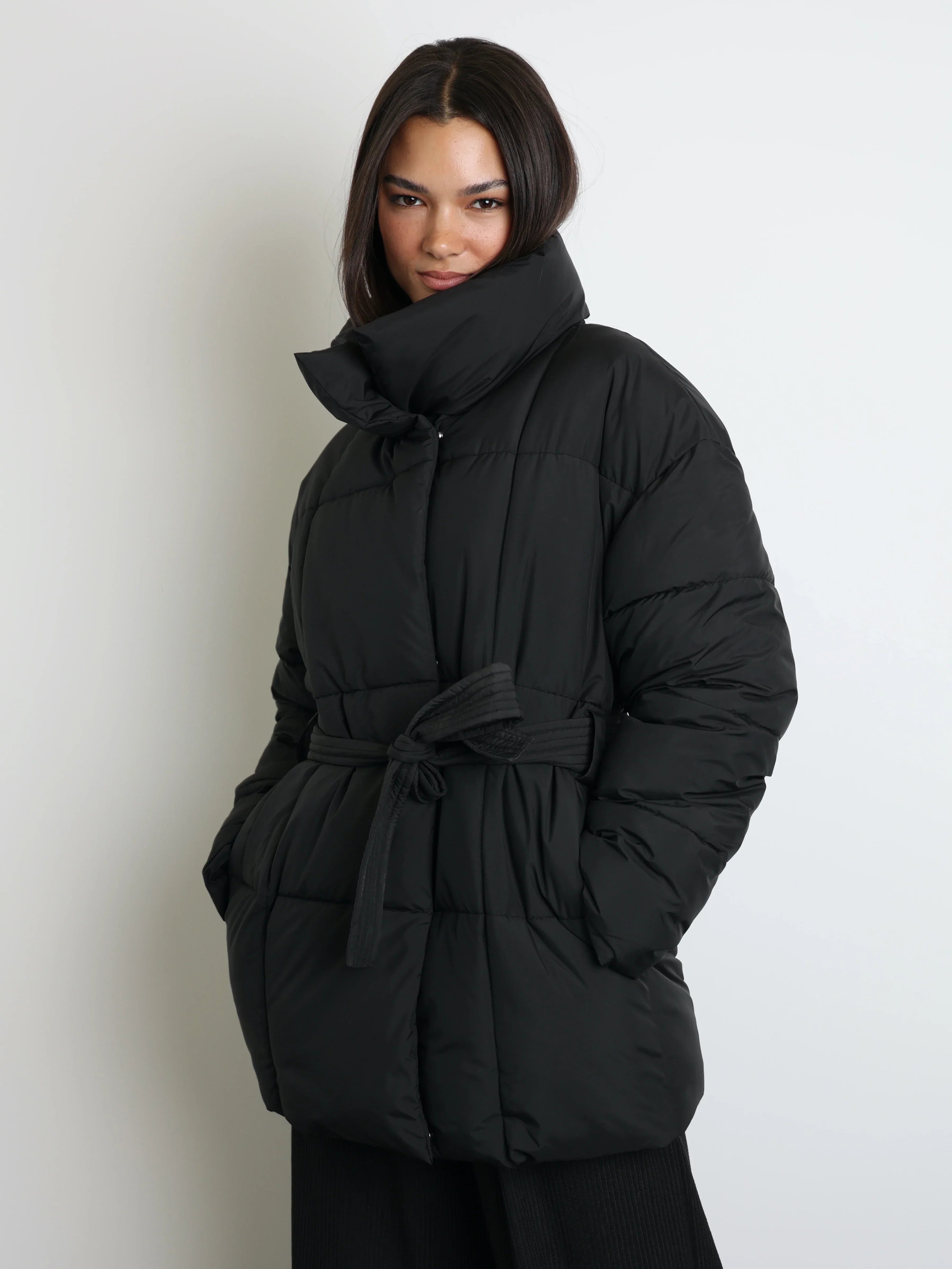 BellaVile Mid Lange Puffer Jas