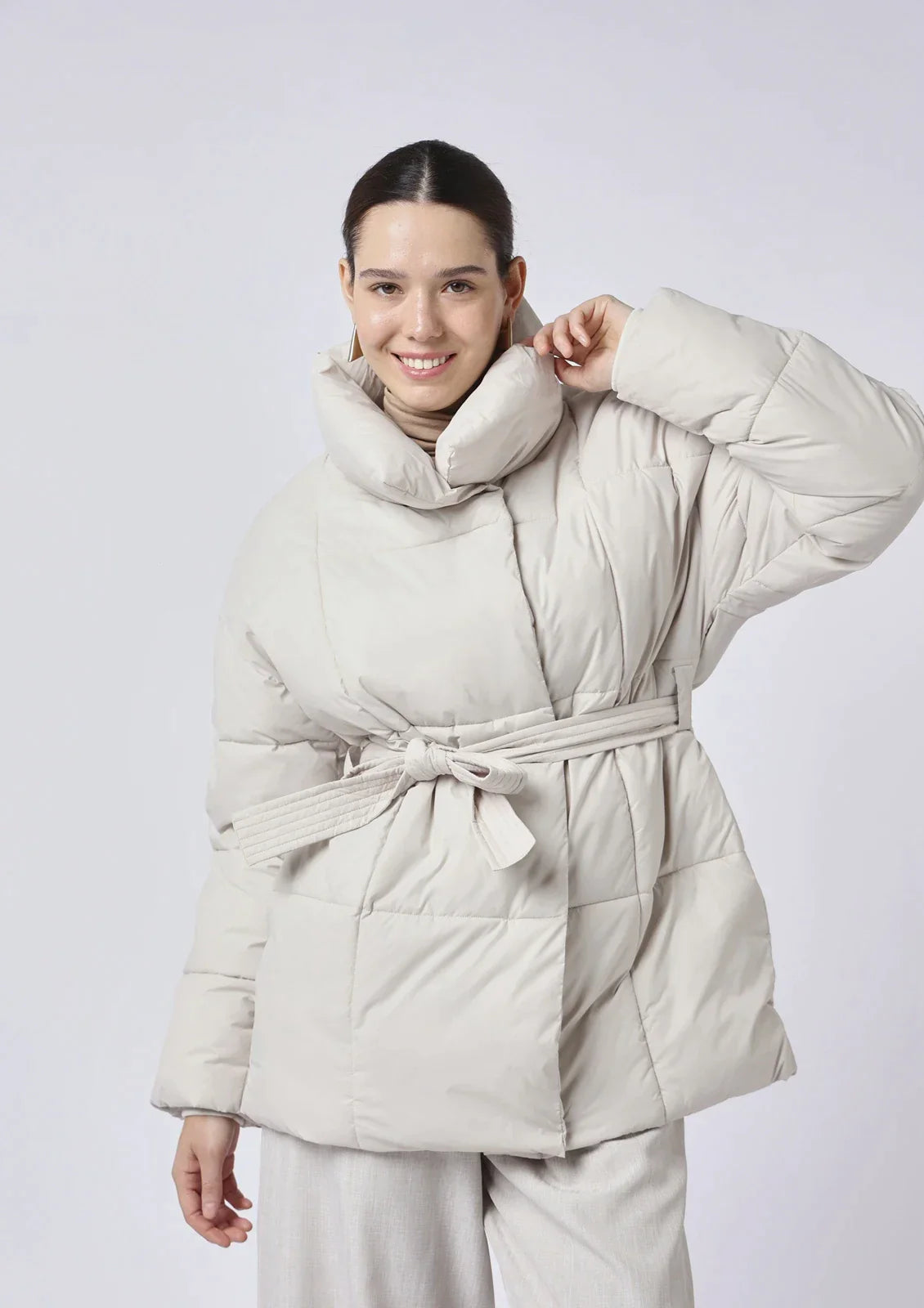 BellaVile Mid Lange Puffer Jas