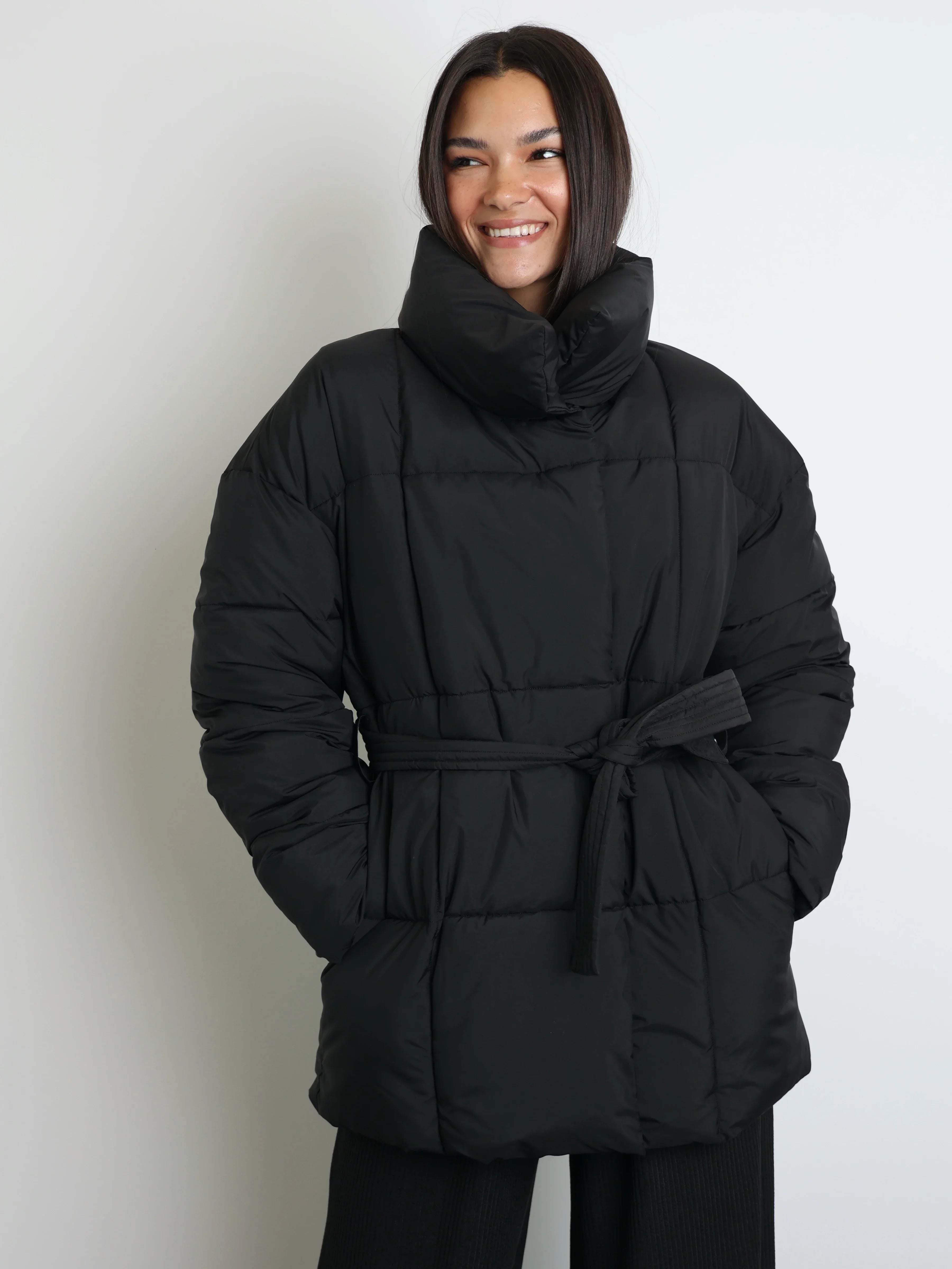 BellaVile Mid Lange Puffer Jas