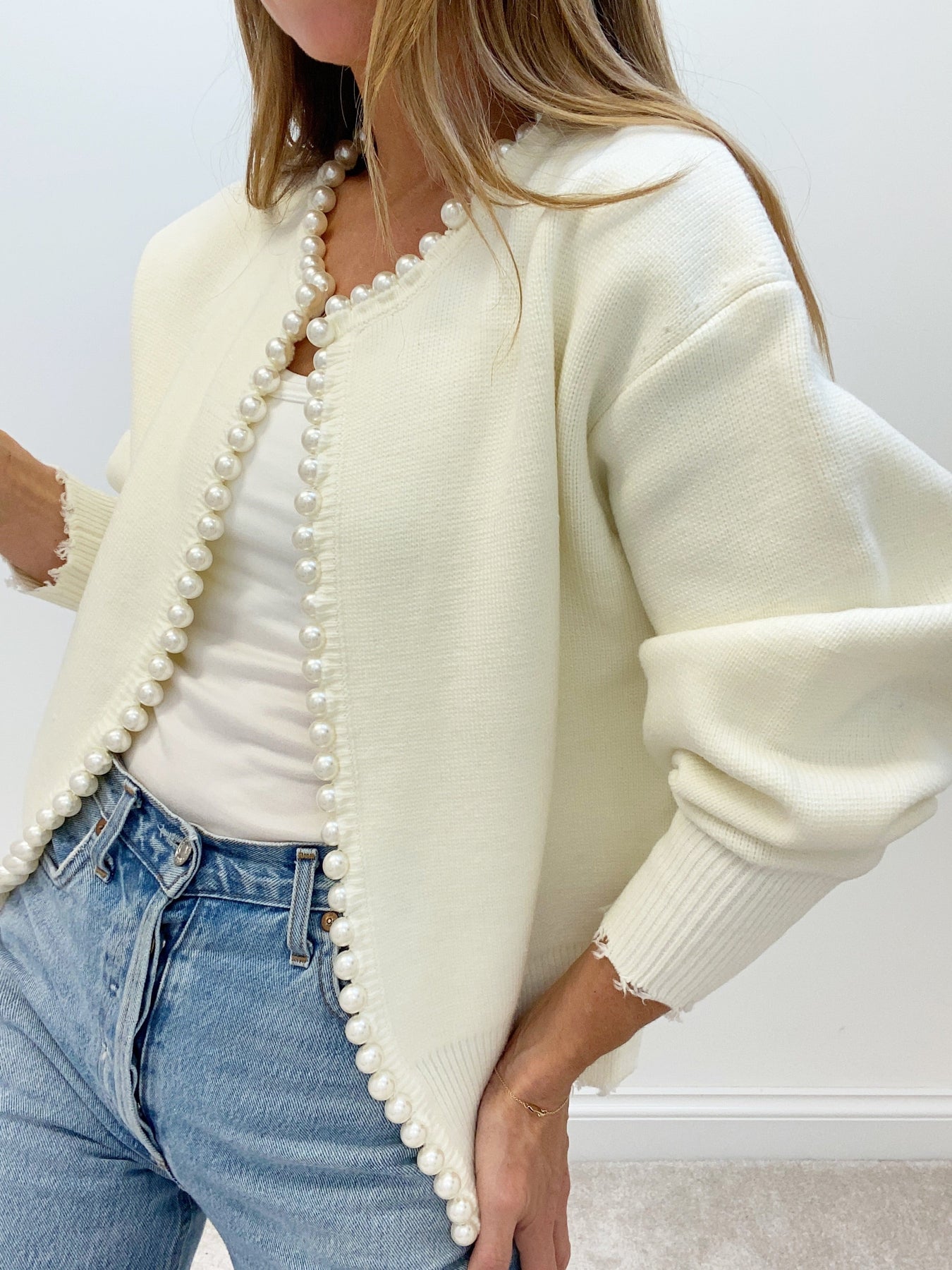 Pearly Cardigan met Parels