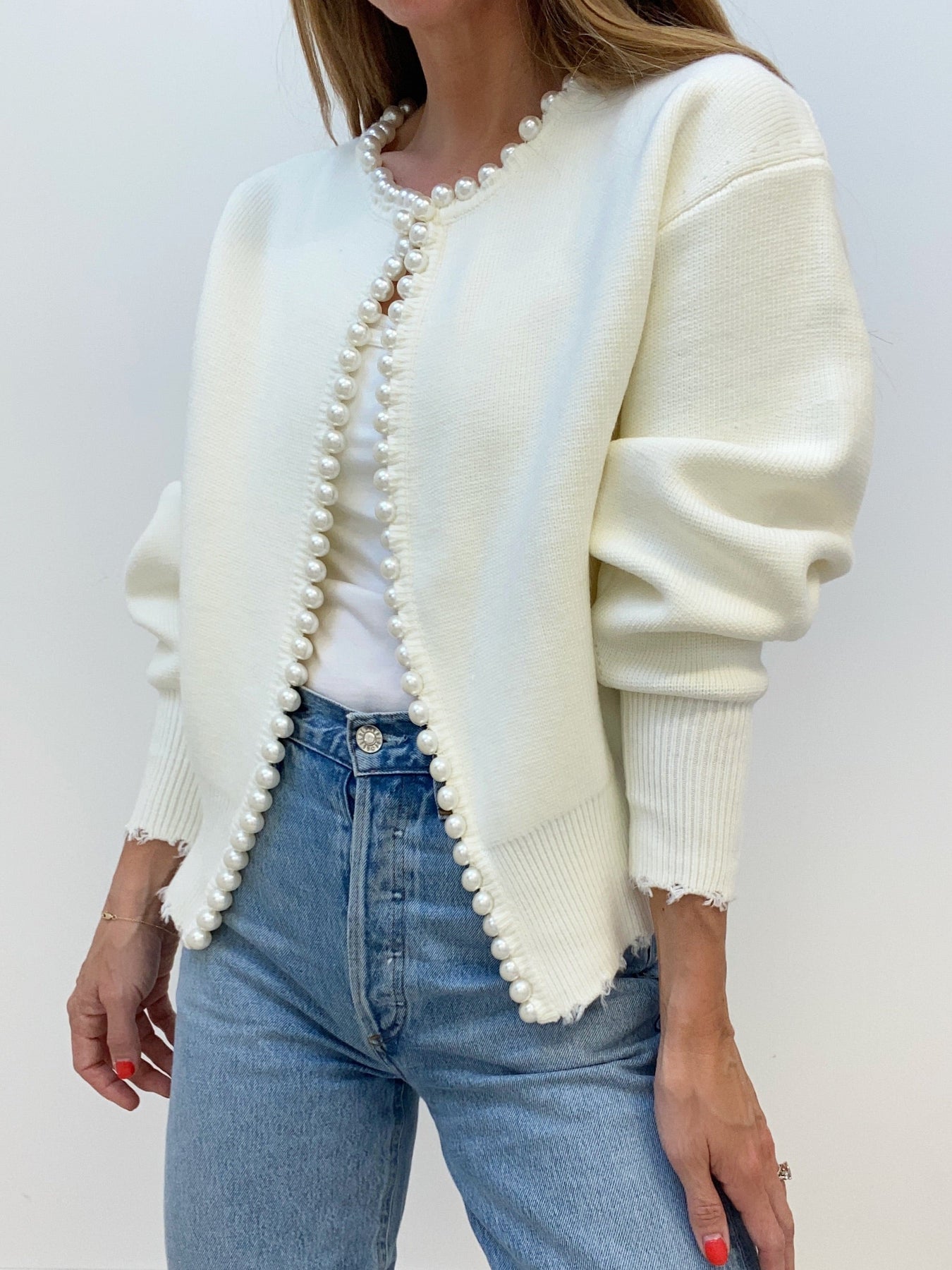 Pearly Cardigan met Parels