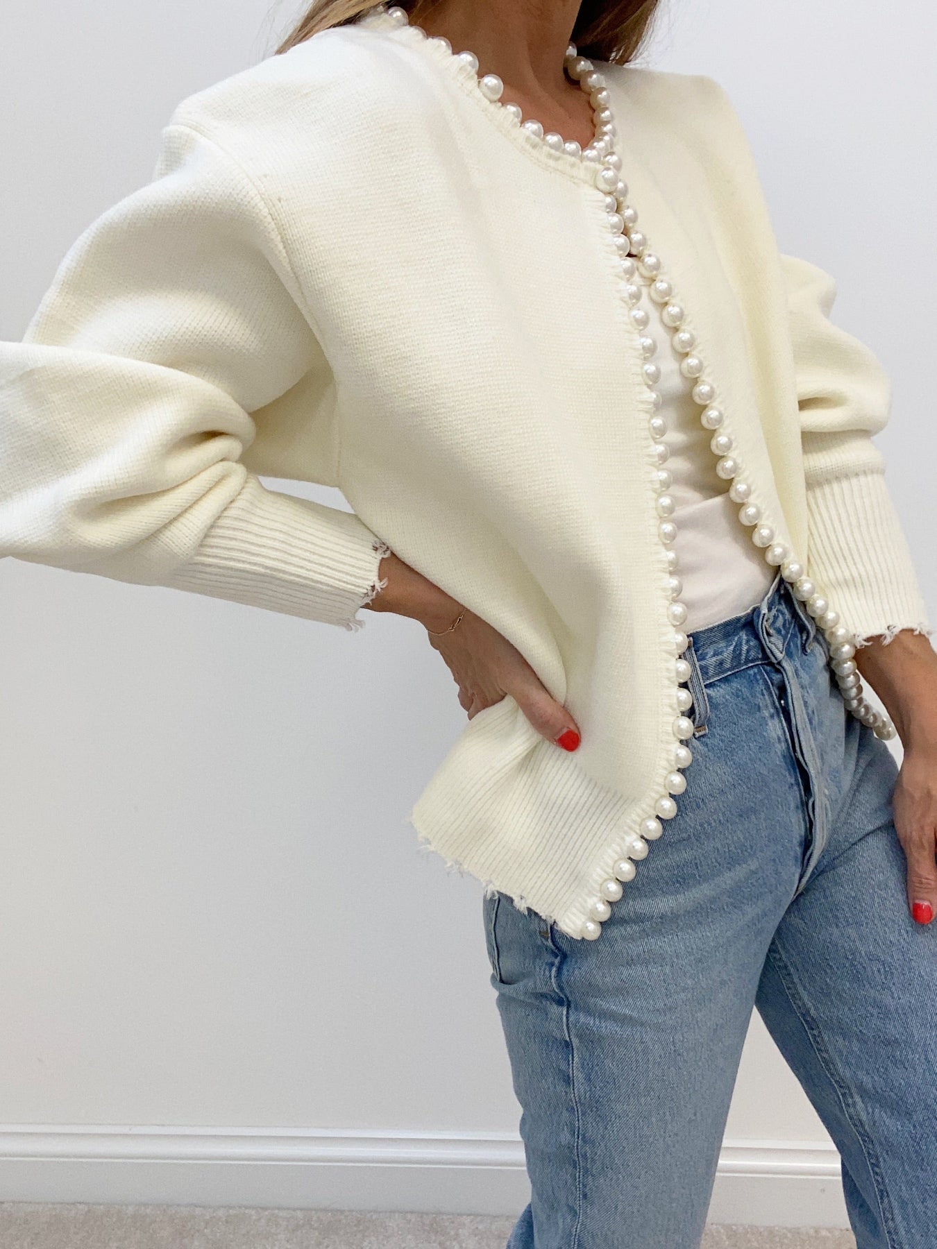 Pearly Cardigan met Parels