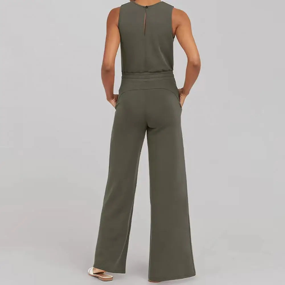 DriDa Mouwloze jumpsuit met ronde hals