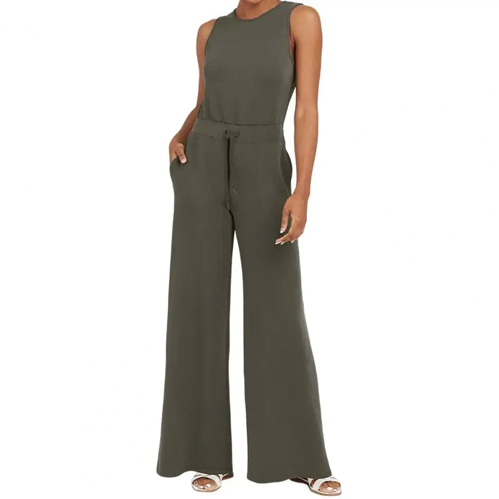 DriDa Mouwloze jumpsuit met ronde hals