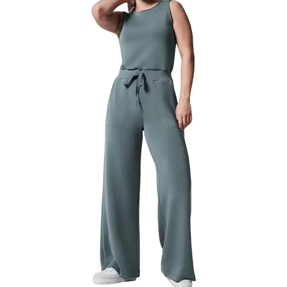 DriDa Mouwloze jumpsuit met ronde hals