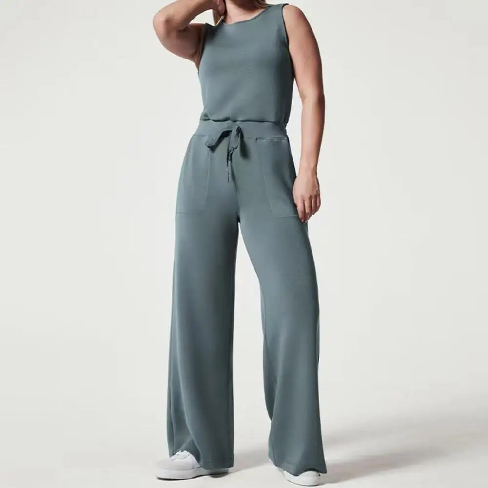 DriDa Mouwloze jumpsuit met ronde hals