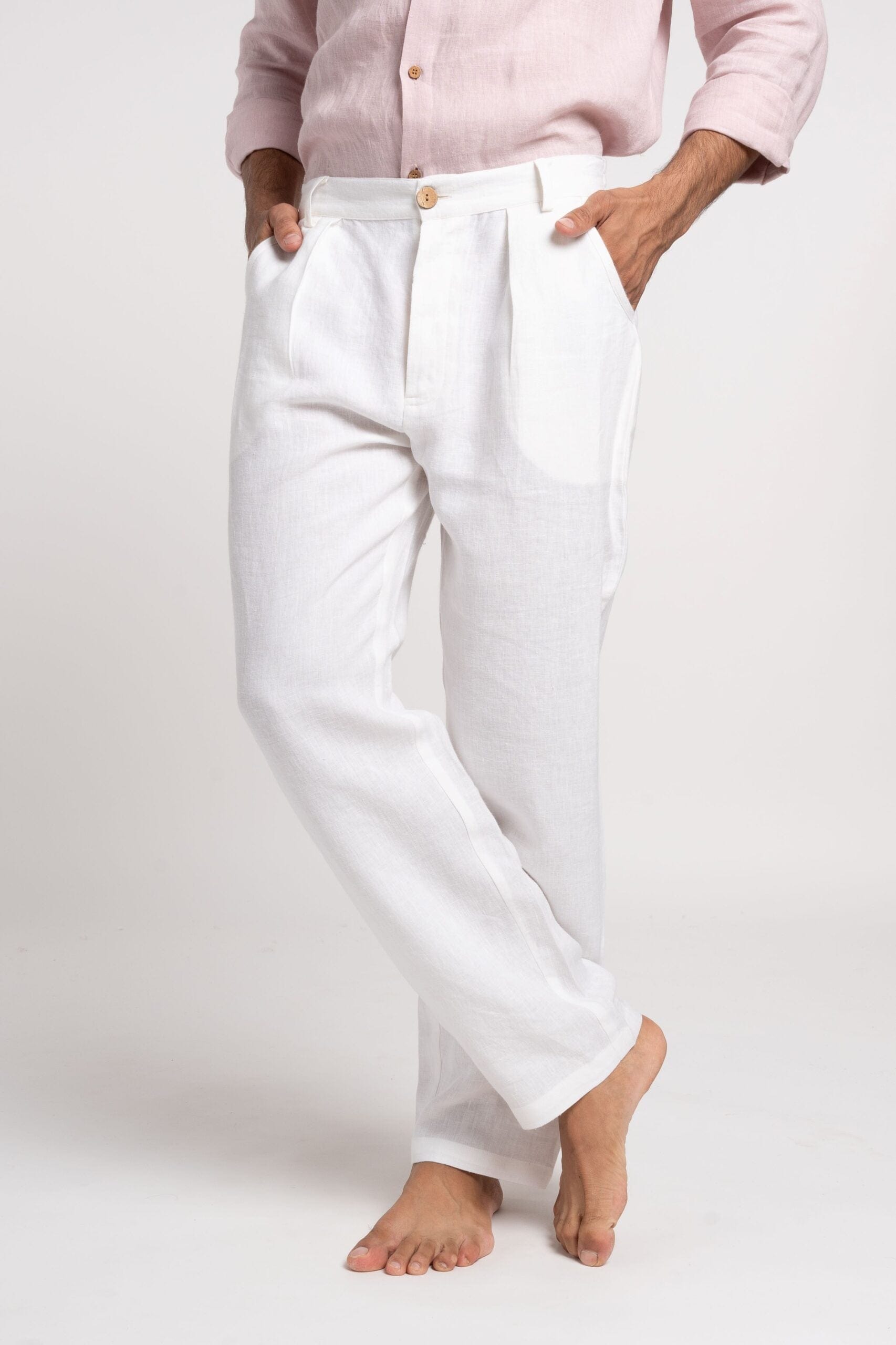 DriDa linnen broek (Angora wit)