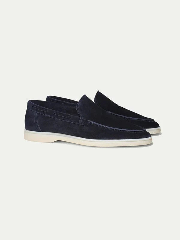 DriDa marineblauwe suède loafers