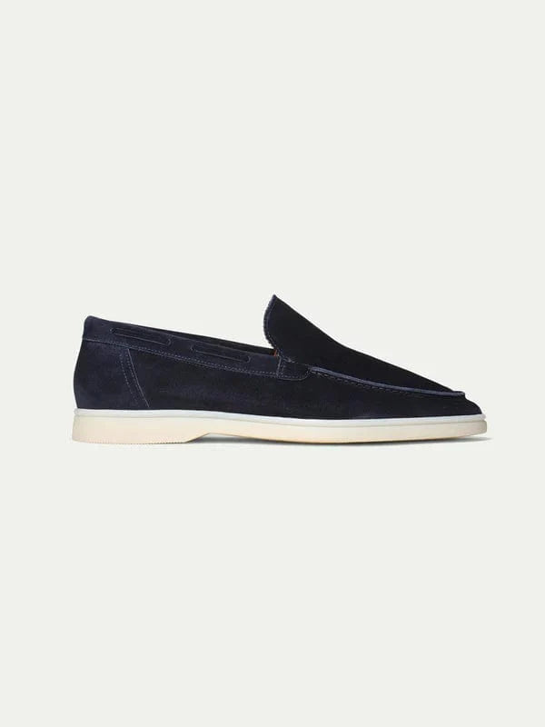 DriDa marineblauwe suède loafers