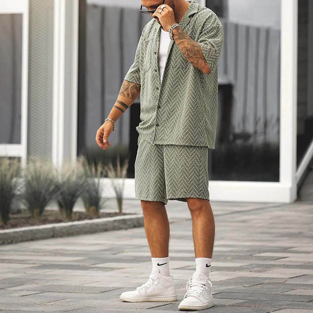 Dimitri | Stijlvolle Zomerset Met Luxe Shorts En Shirt