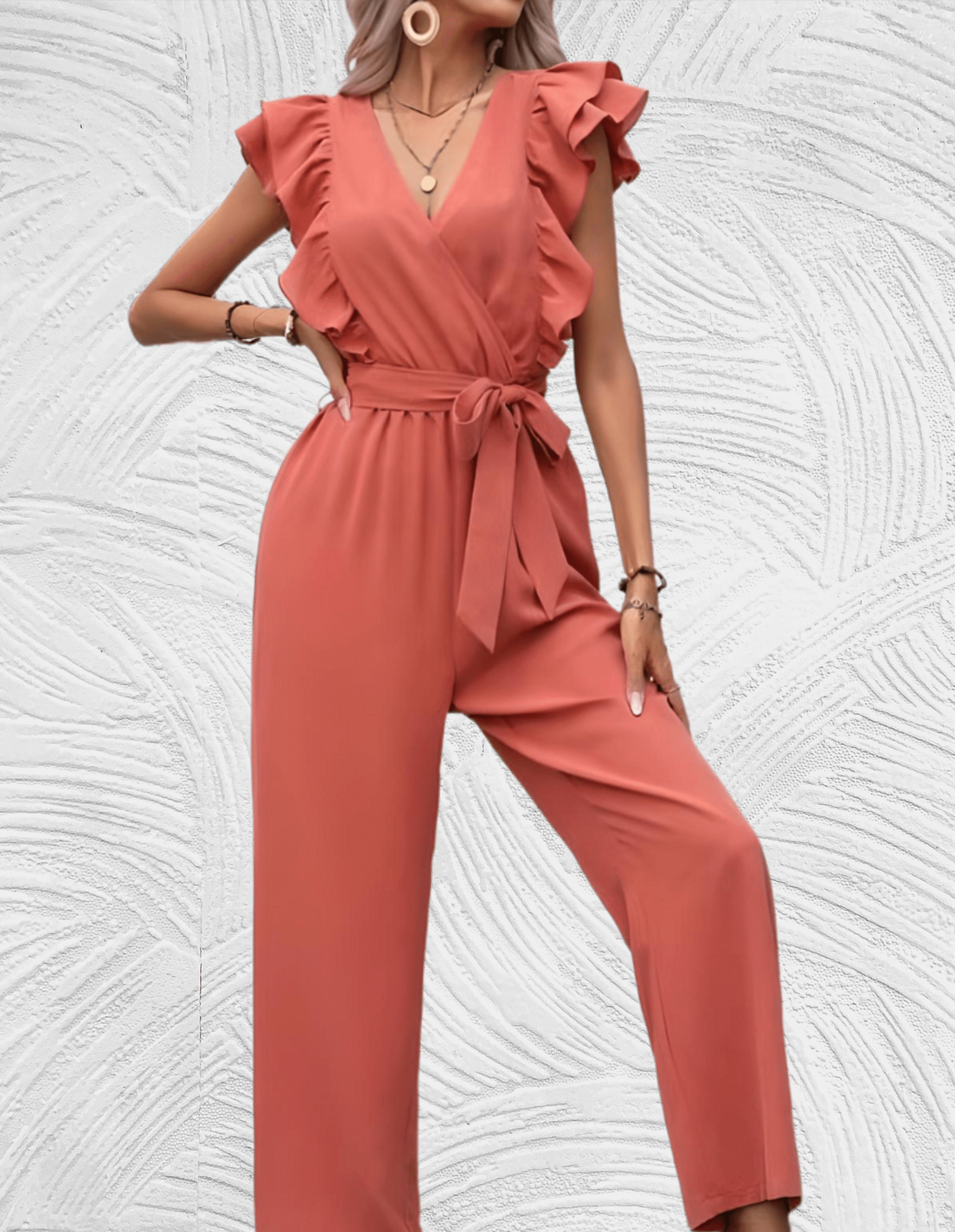 Esme Mooi passende jumpsuit met lage v hals