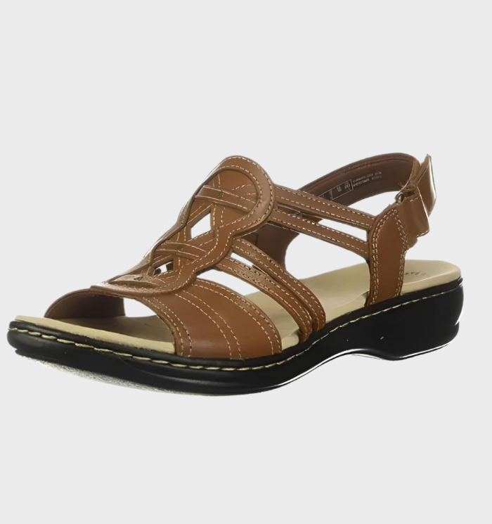 Gracie | comfortabele leren platte sandalen met open teen voor vrouwen met steun voor de voetholte