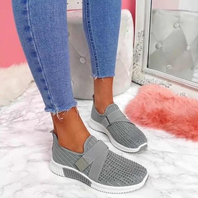 Jara Slip-On Dames Sneakers met Klittenband