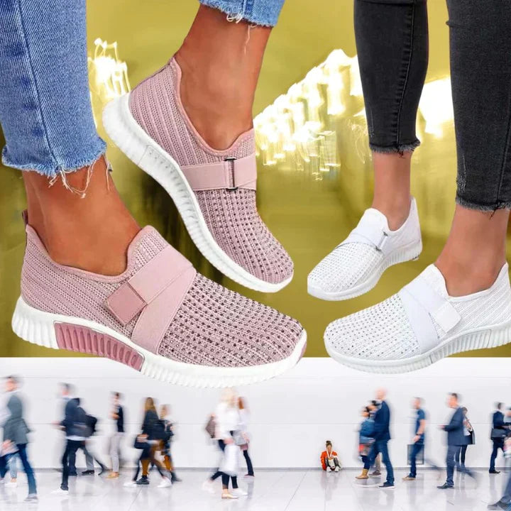 Jara Slip-On Dames Sneakers met Klittenband