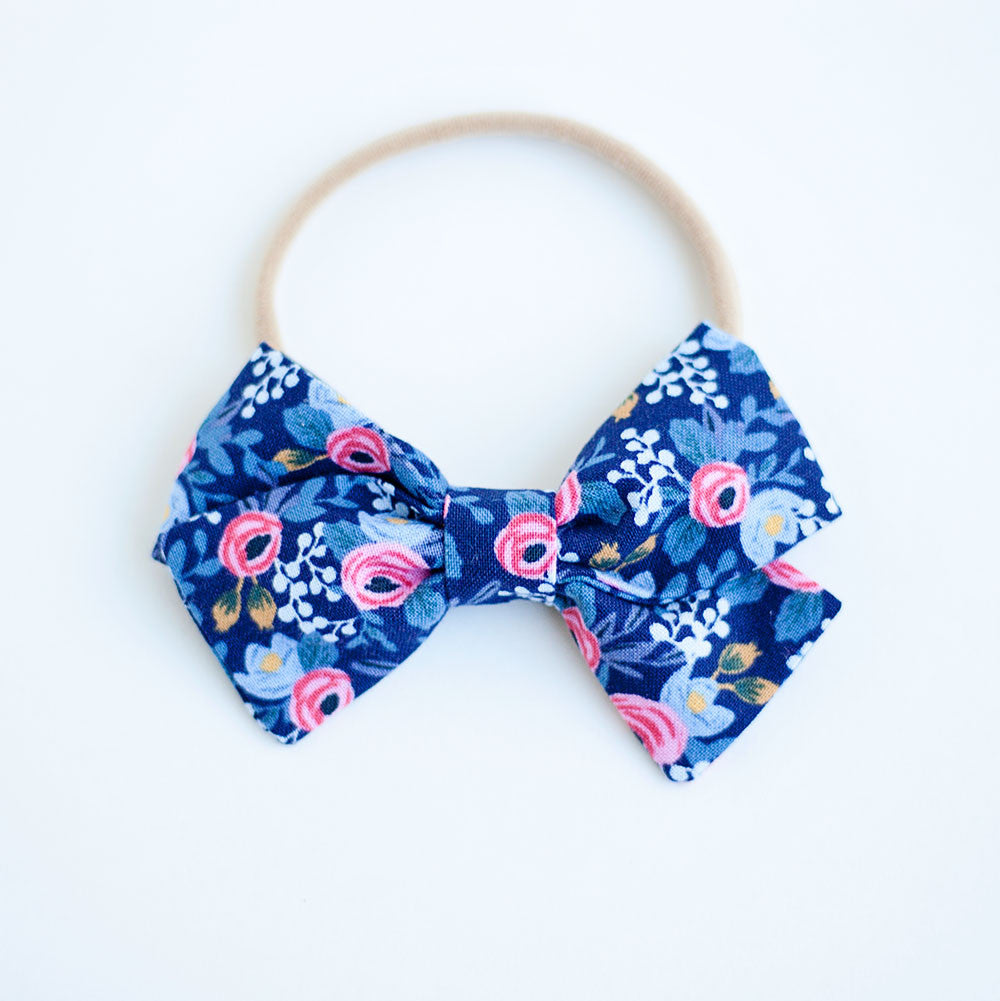 DriDa Voorgestrikte Vlinderdas Heren – Rosa in Navy