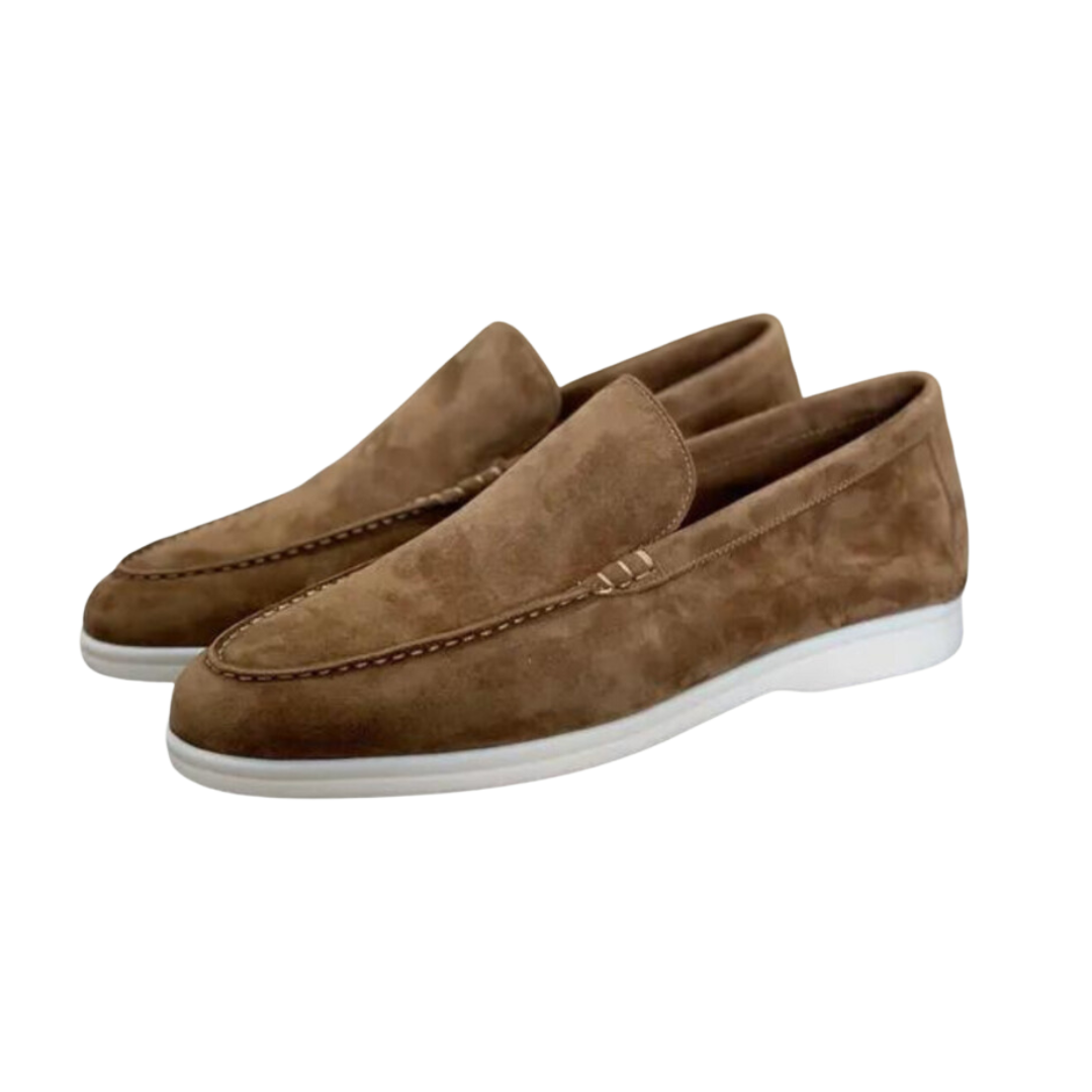 DriDa suède loafers met stiksel