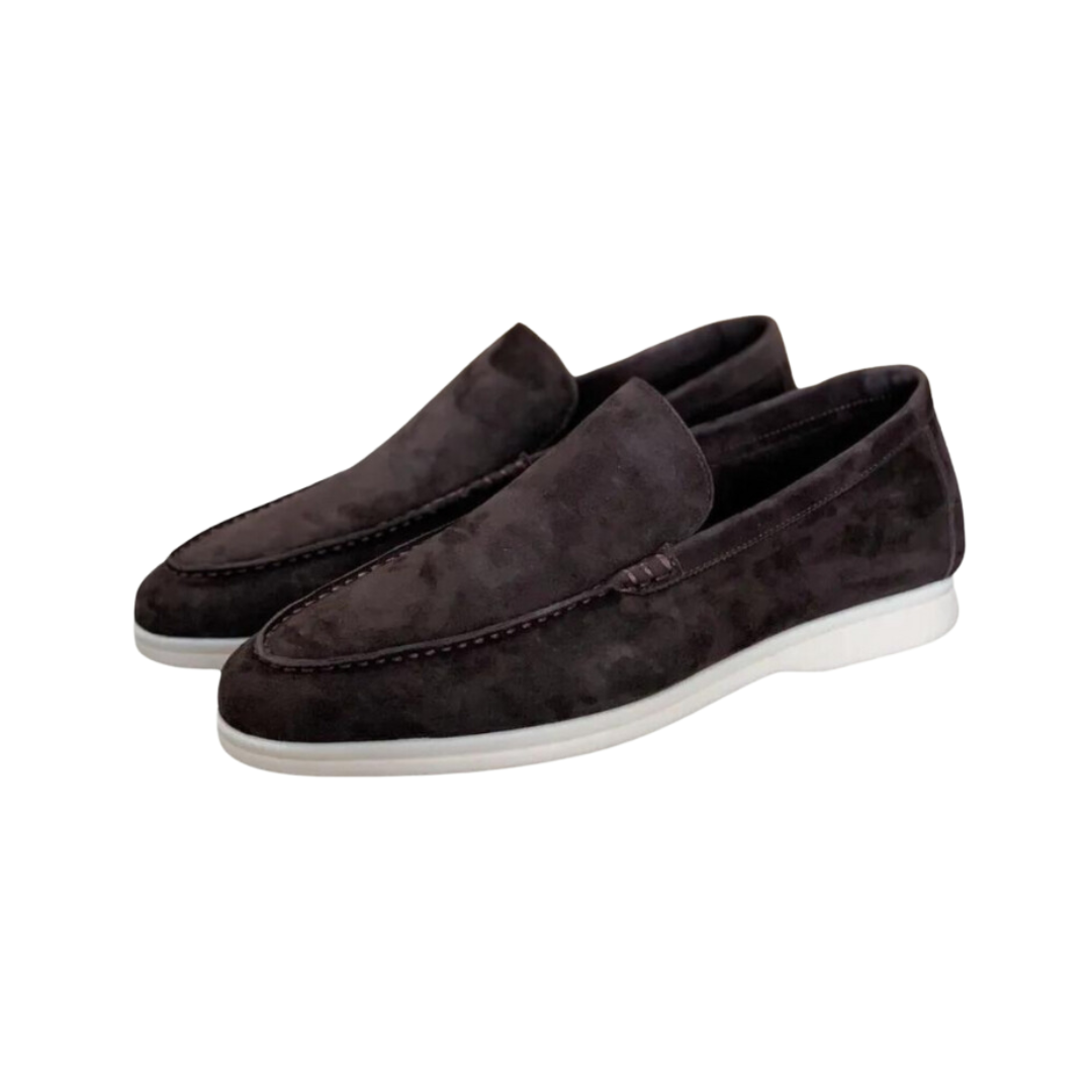 DriDa suède loafers met stiksel