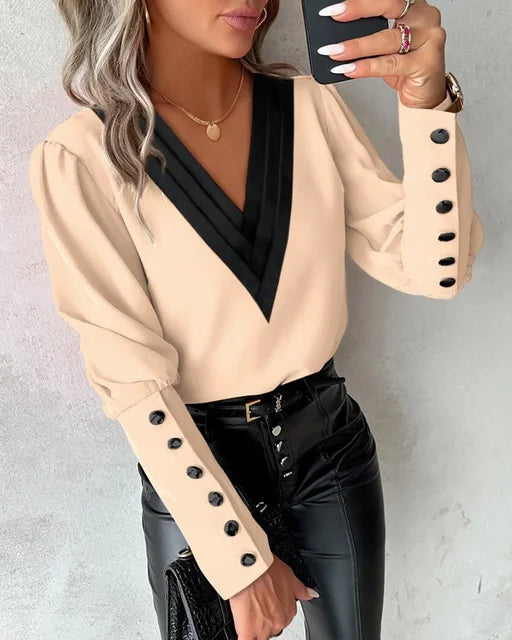 Abby | Elegante Blouse Met V-hals