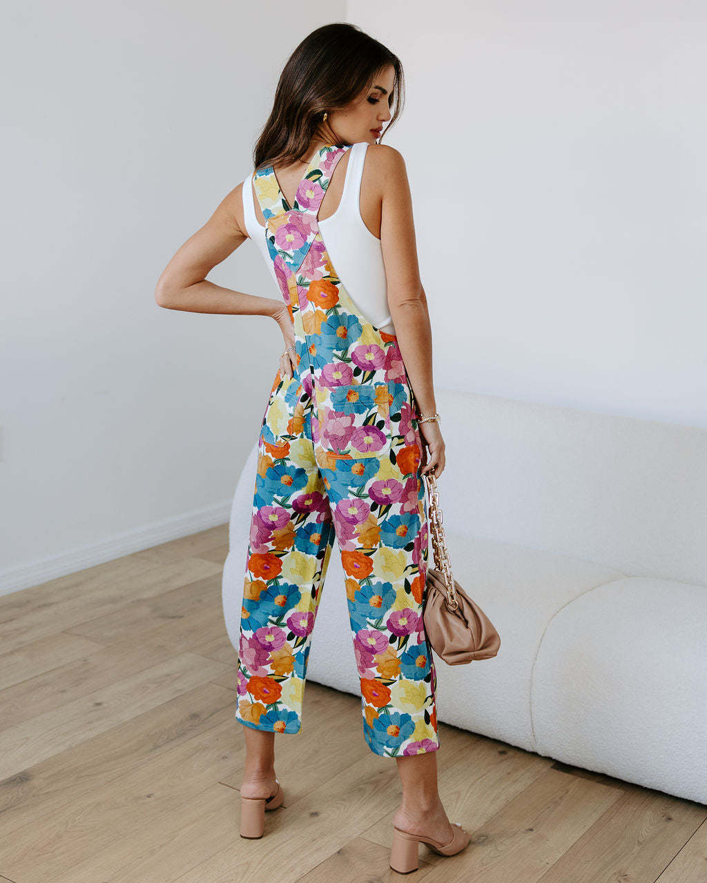 Bloemige mouwloze jumpsuit | Nyree