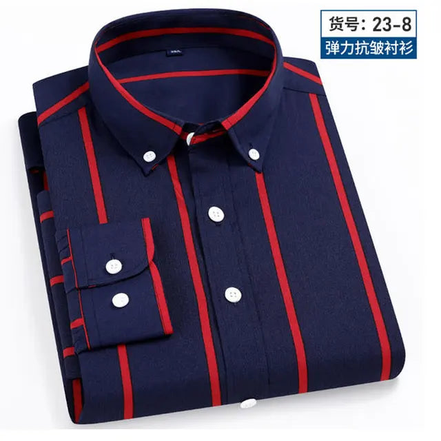 Nieuwe Heren Shirt Lange Mouwen Lente En Zomer Dunne Zakelijke Vrijetijdskleding Mode Ademende Slanke Print Hoge Kwaliteit Plaid - AliExpress 200000343