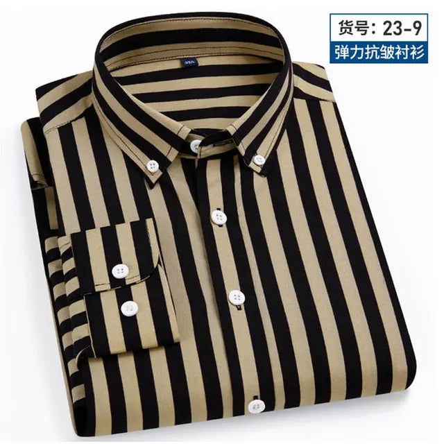 Nieuwe Heren Shirt Lange Mouwen Lente En Zomer Dunne Zakelijke Vrijetijdskleding Mode Ademende Slanke Print Hoge Kwaliteit Plaid - AliExpress 200000343