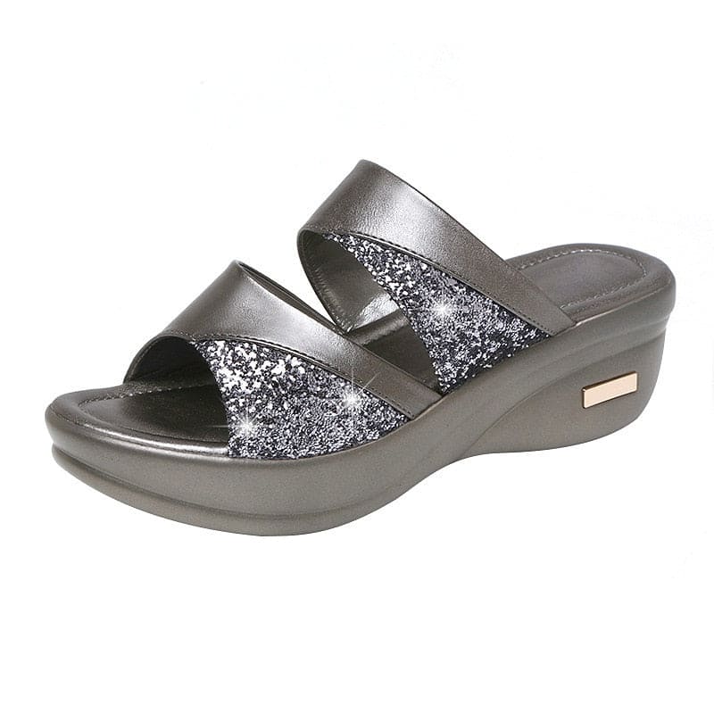 Puck Zomers gouden open-toe sandalen voor dames